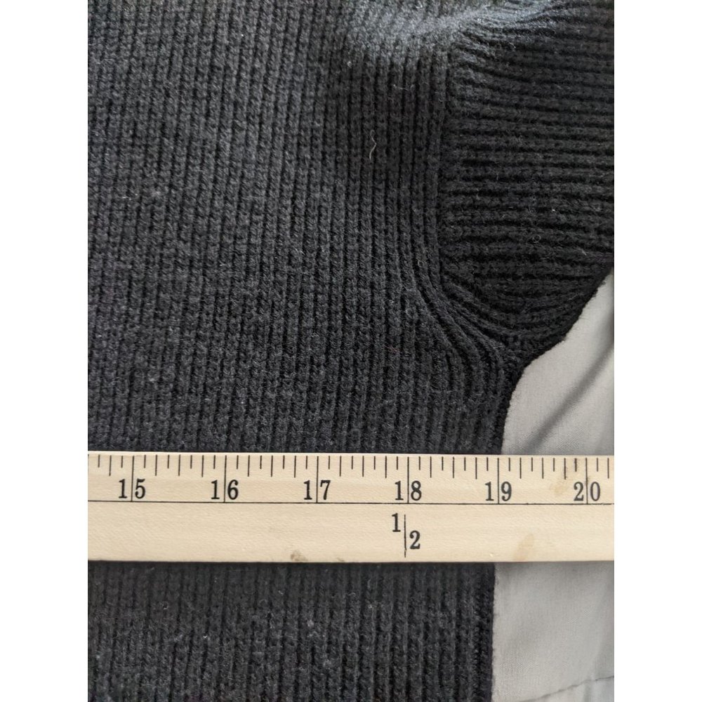 Athleta Bell Sleeve Wool Cashmere Knit Sweater M Crew Neck Pullover Black - Picture 9 of 10